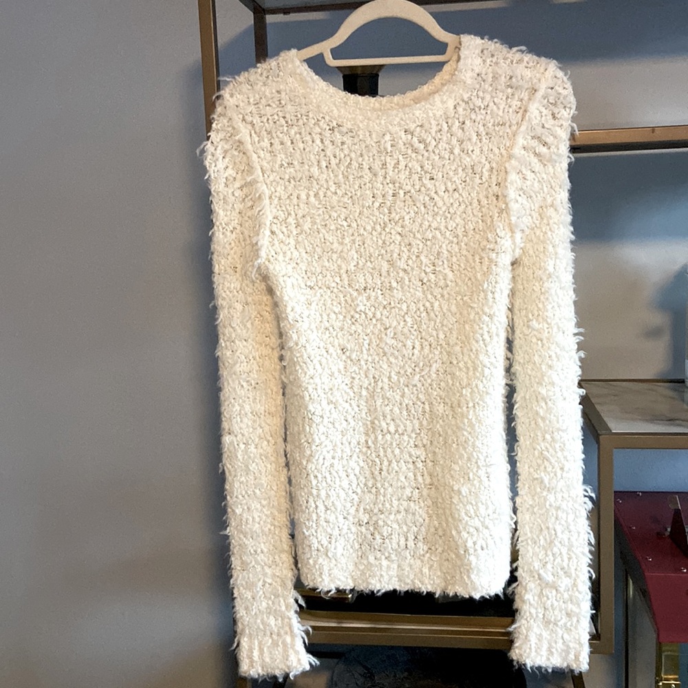White knit free people sweater